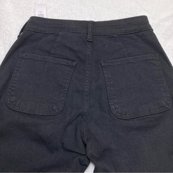 NWT Old Navy Extra High-Waisted Trouser Flare Black Jeans - Picture 4 of 6